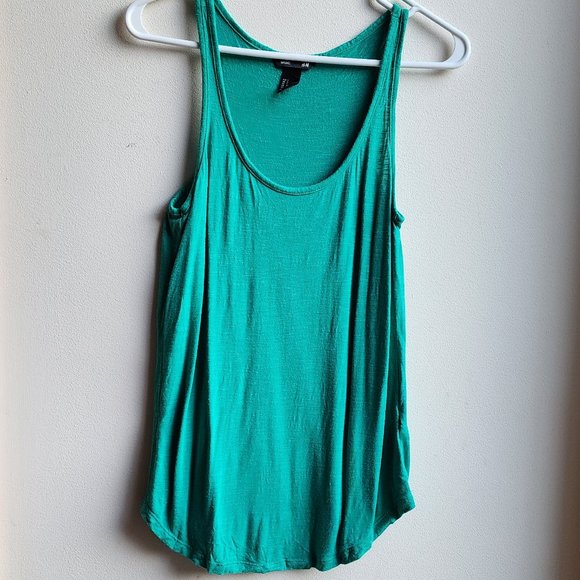 H&M Basic Green Tank Top Size Small - Picture 7 of 16